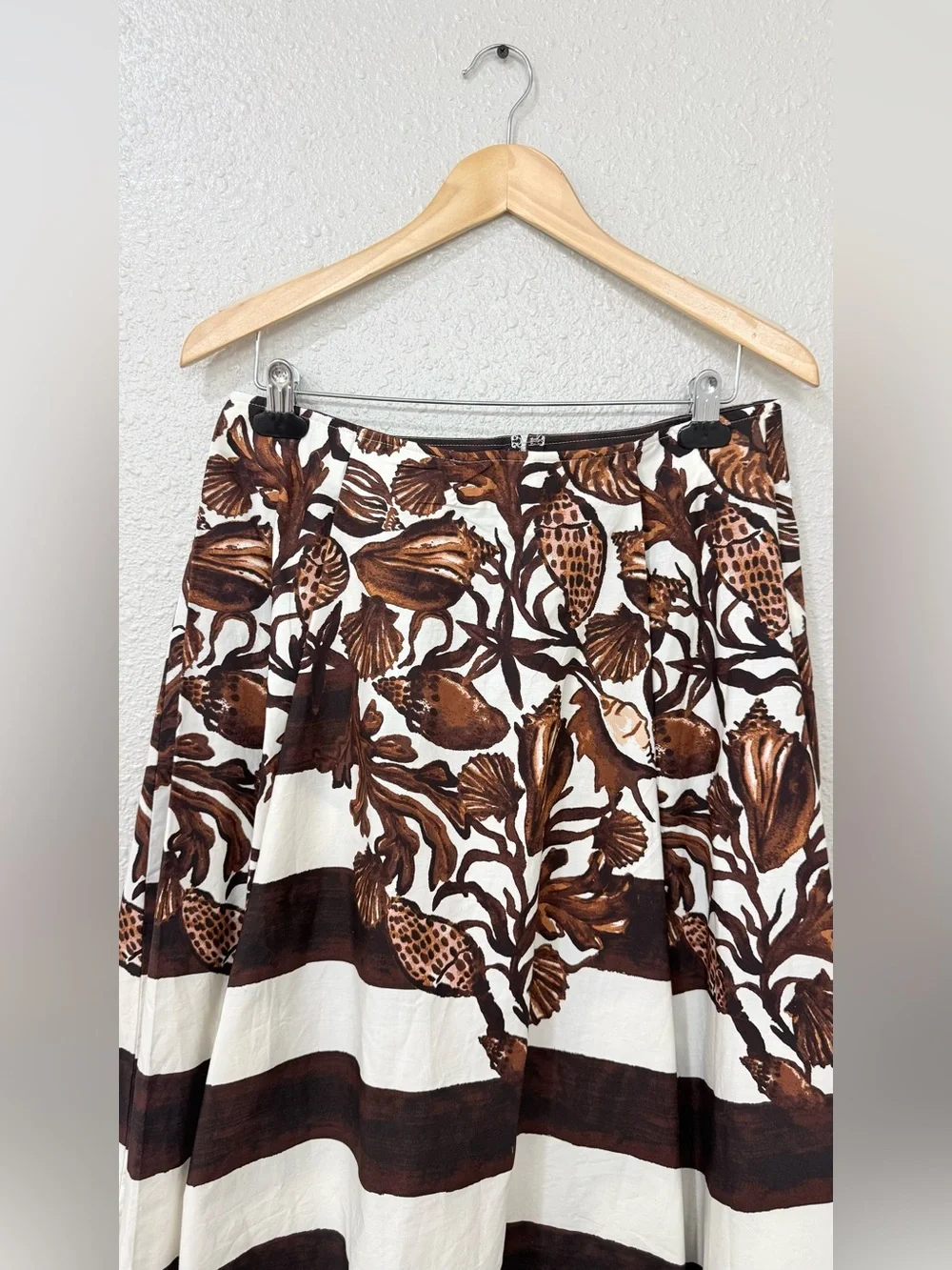 J.Crew Petite side-pleat midi skirt in lobster & seashell print Size 10P NWT